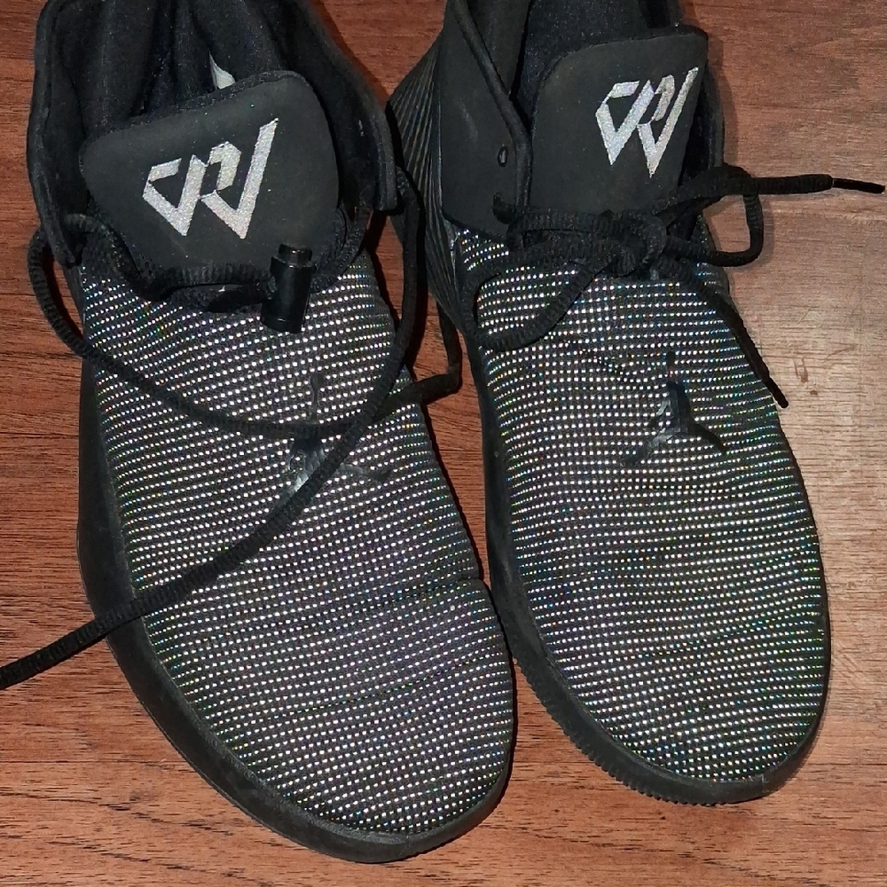 Jordan Black and White Athletic Shoes